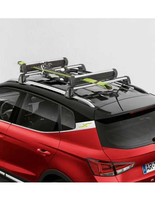 Kit portes ski snowboard sur barre de toit avec système verrouillage Thule  Volkswagen Audi Skoda Seat original OEM 746